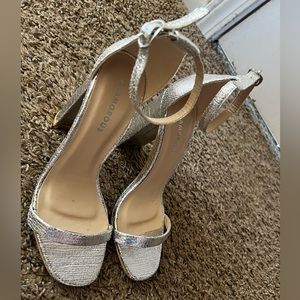 Metallic Open Toe Heels